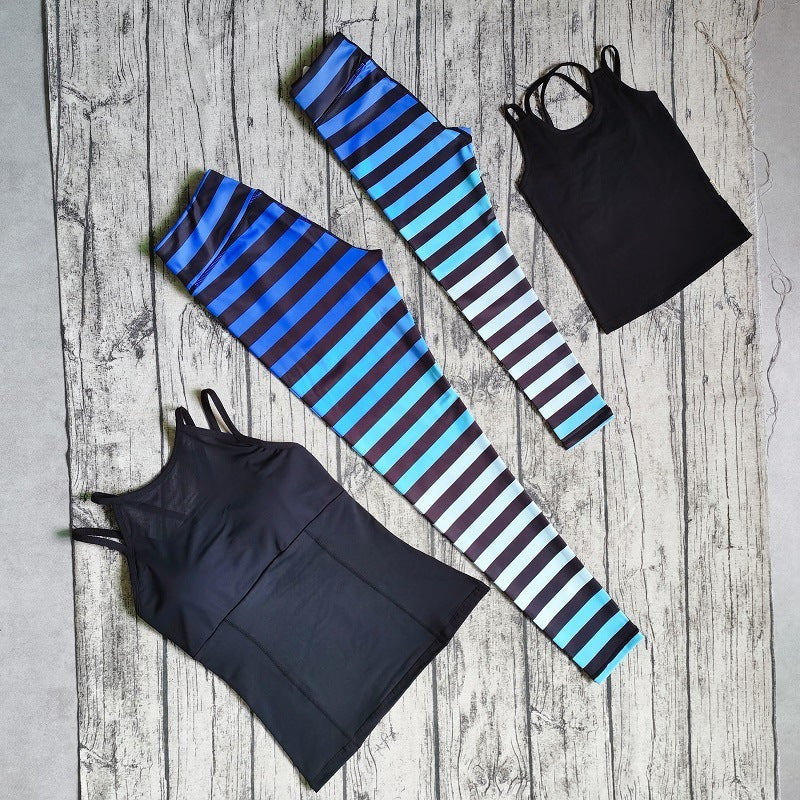 Parent-child beauty back yoga suit