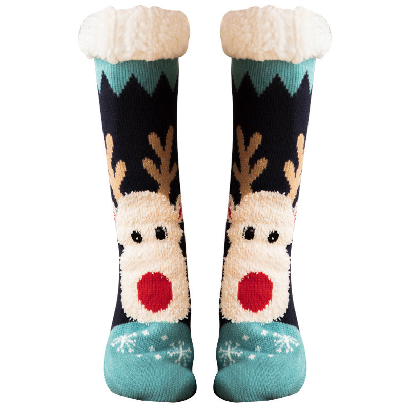 Berber Fleece Christmas Autumn And Winter Home Couple Room Socks