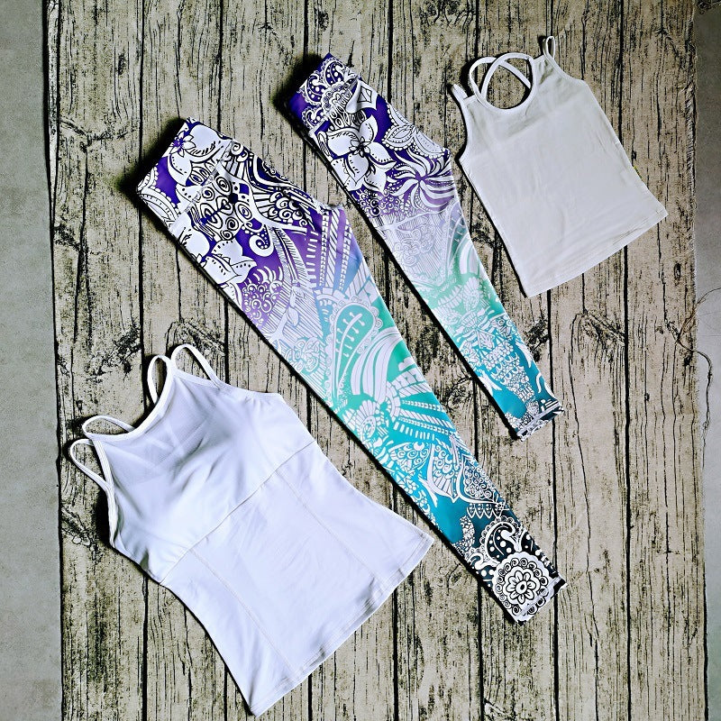 Parent-child beauty back yoga suit