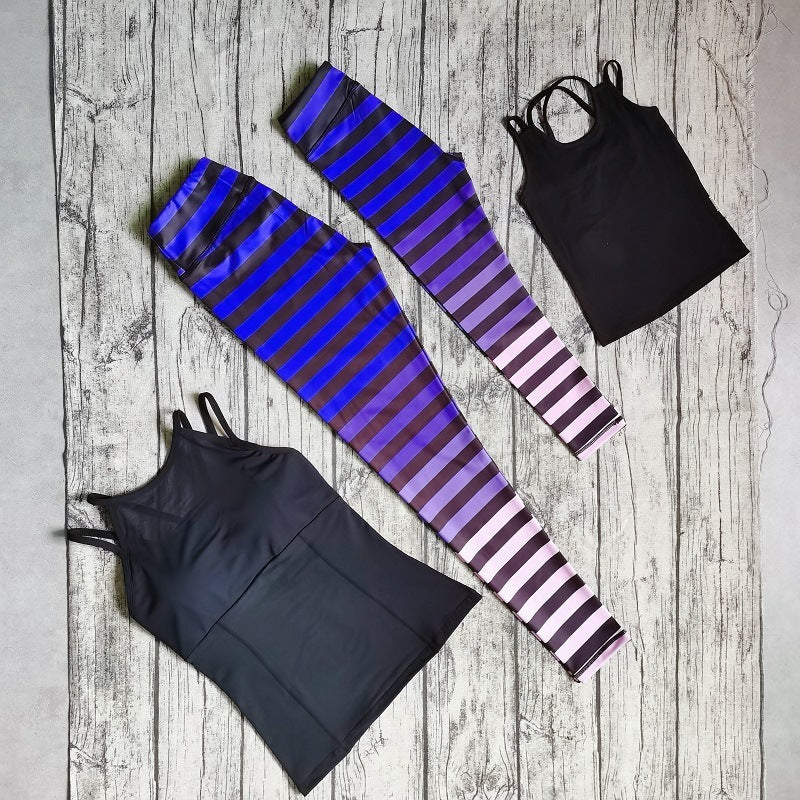 Parent-child beauty back yoga suit