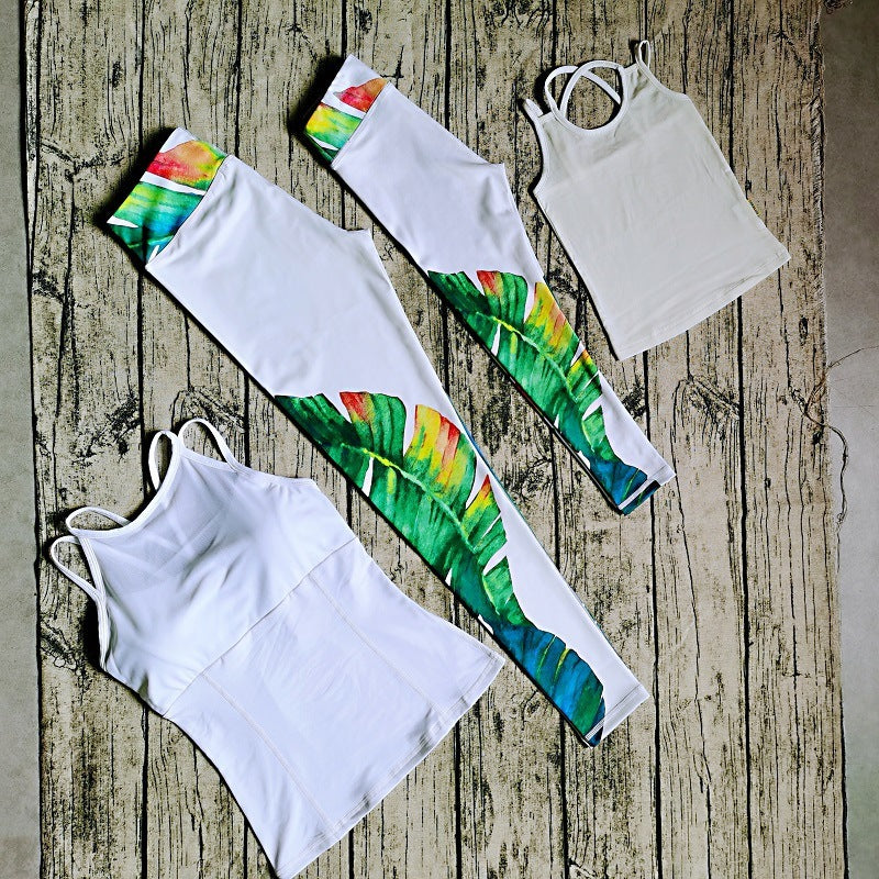 Parent-child beauty back yoga suit