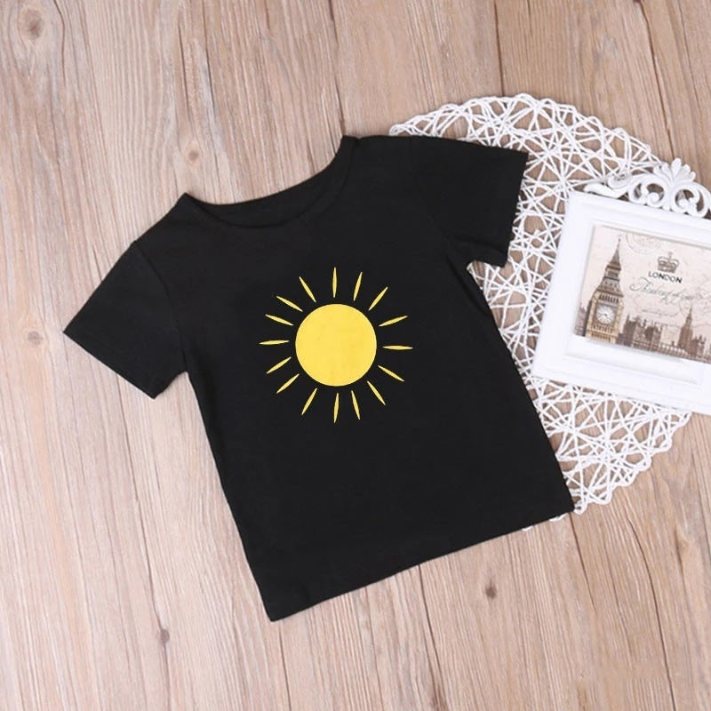 Fashion Print Parent-Child Short Sleeve Shirt