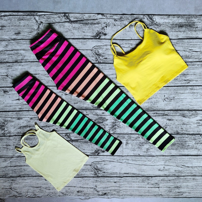 Parent-child beauty back yoga suit