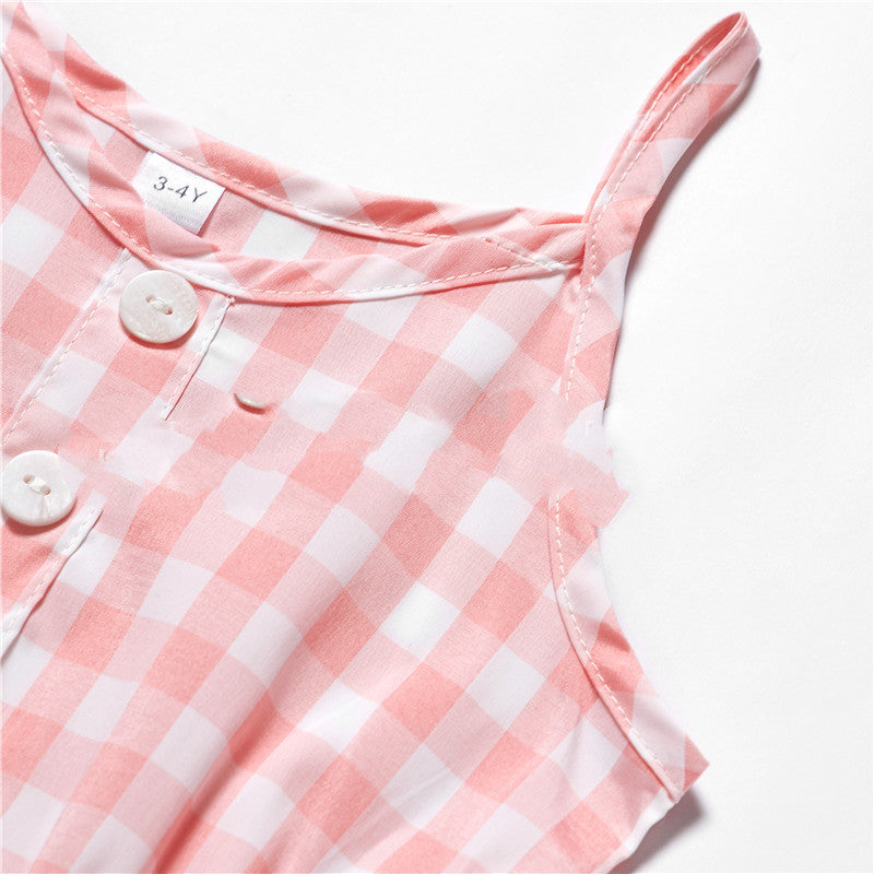 Plaid Dress Parent-child Baby Wear