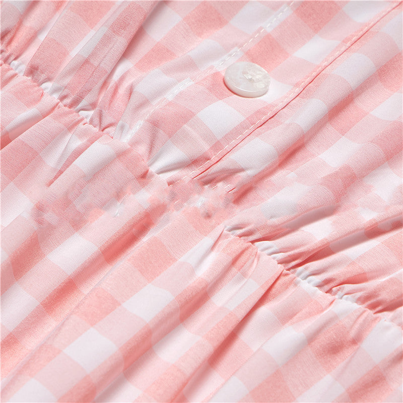 Plaid Dress Parent-child Baby Wear