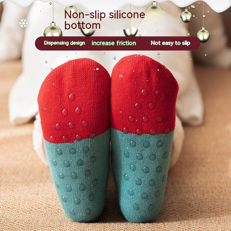 Berber Fleece Christmas Autumn And Winter Home Couple Room Socks