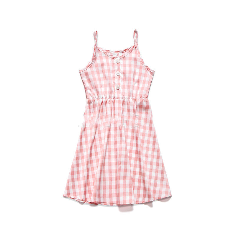 Plaid Dress Parent-child  Baby Wear