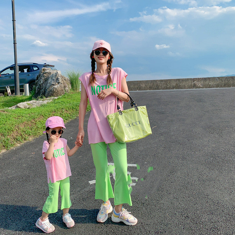 Special Parent-child Suit New Summer Women"s Fashion