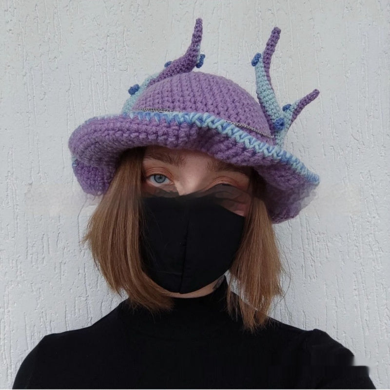 Devil Horn Knitted Hat Early Spring Wool Hat