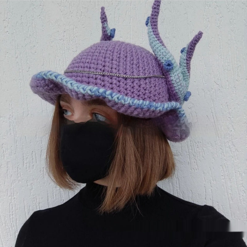 Devil Horn Knitted Hat Early Spring Wool Hat