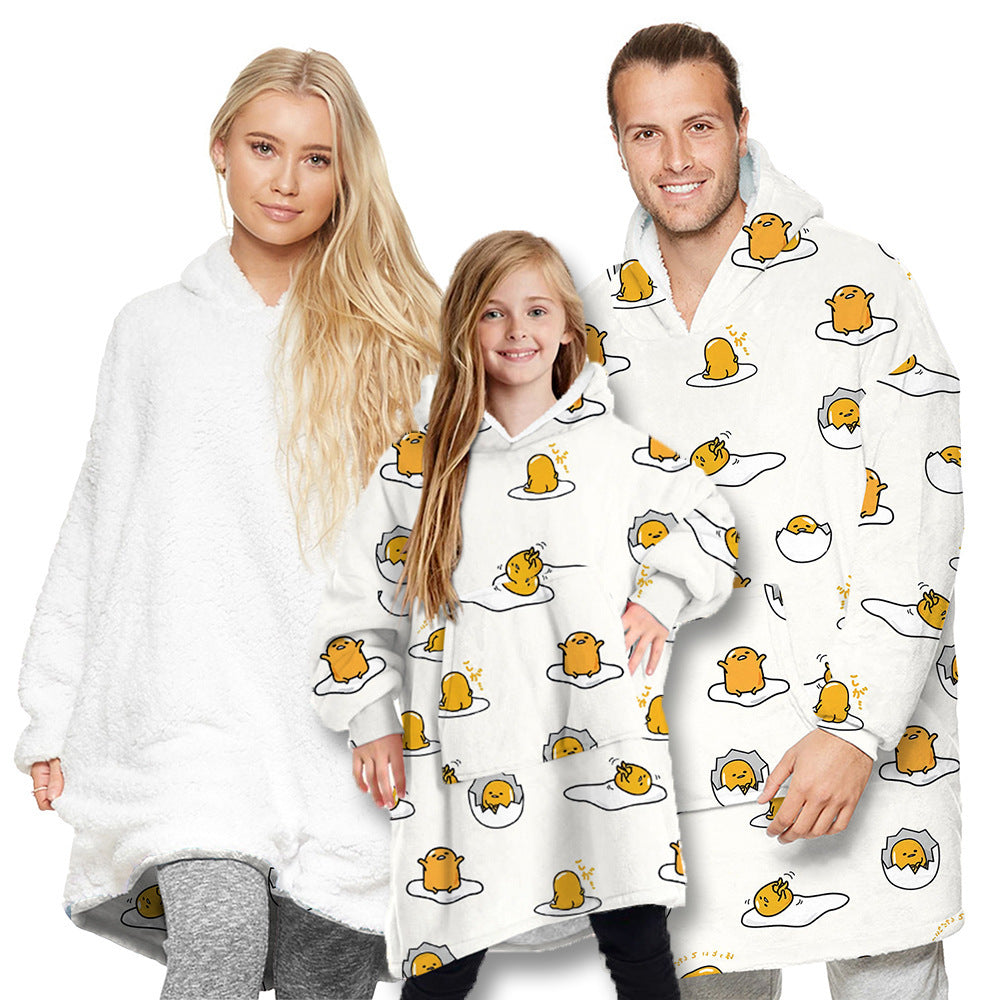 Avocado Digital Print Parent-Child Blanket Sweater