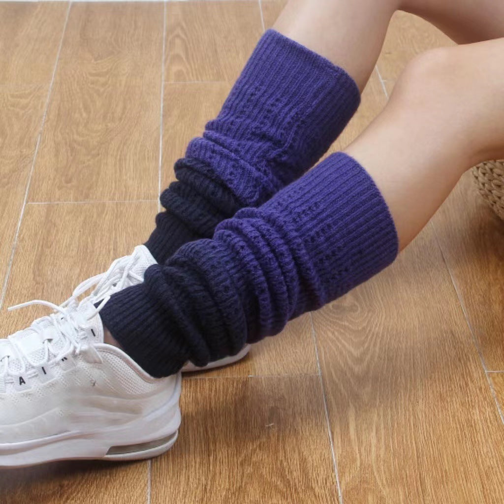 Fall Winter Fashion Gradient Soft Cashmere Foot Sock Women