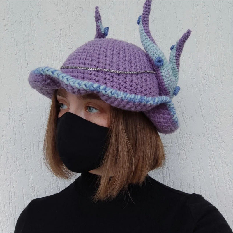 Devil Horn Knitted Hat Early Spring Wool Hat