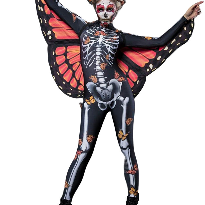 Halloween Butterfly Cloak Fashion Temperament Parent-child Suit Skull Jumpsuit