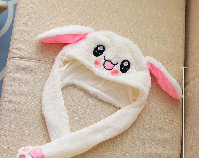 Moving Rabbit Ear Hat Net Red Cute Airbag Hat Pinch Long Ears