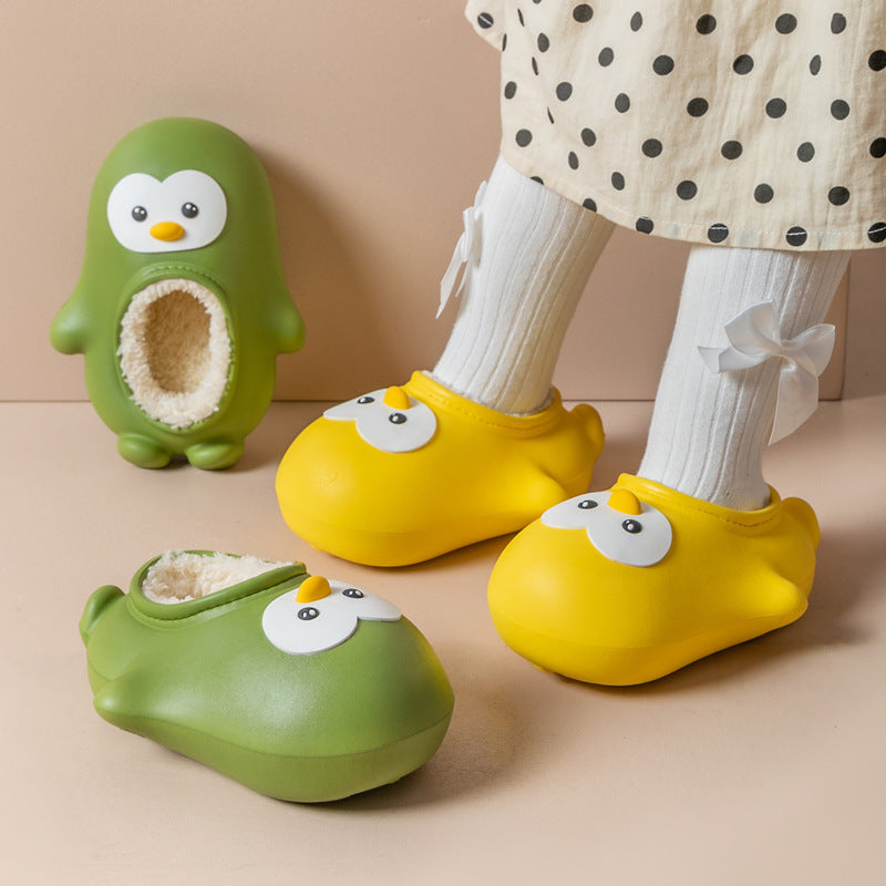 Children's Cotton Slippers Autumn And Winter Parent-child Baby Home Room