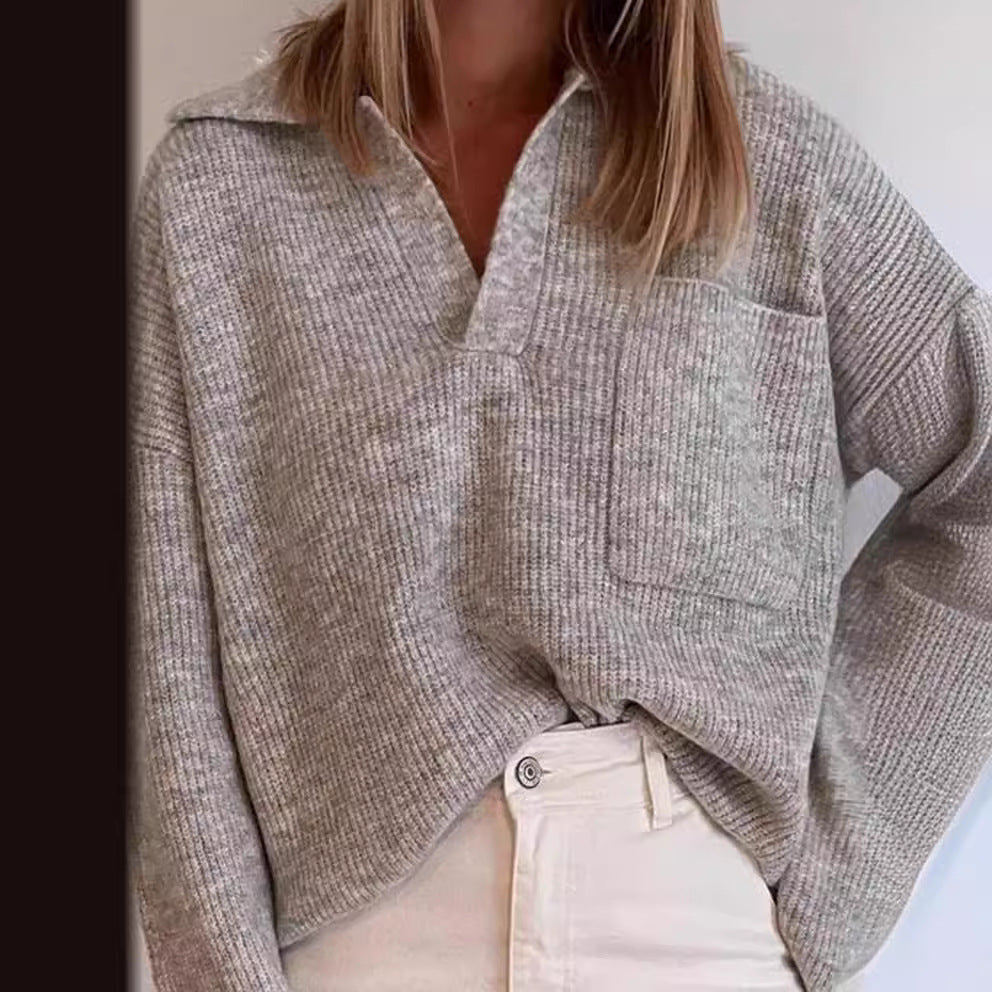 Leisure Loose Solid Color Sweater