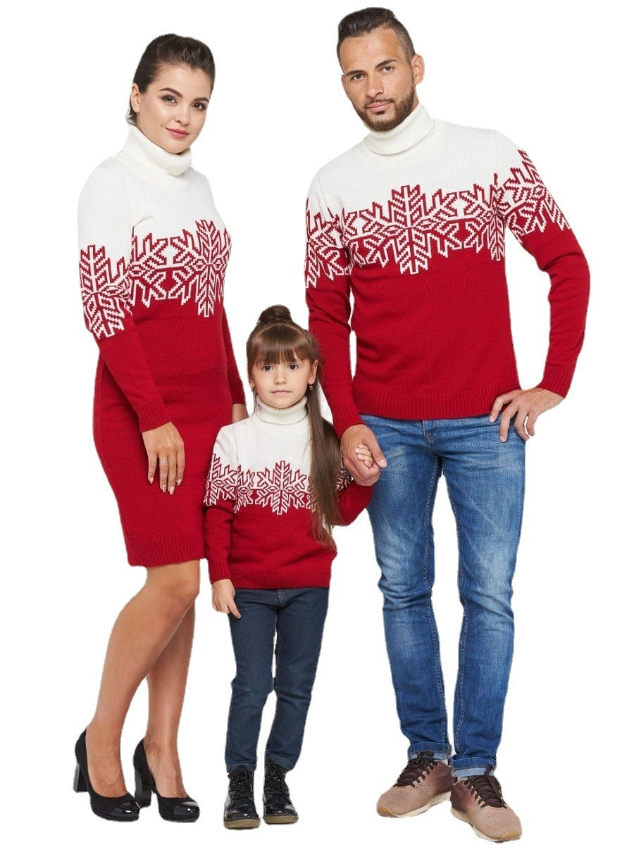 New Christmas Parent-child Sweater Jacquard