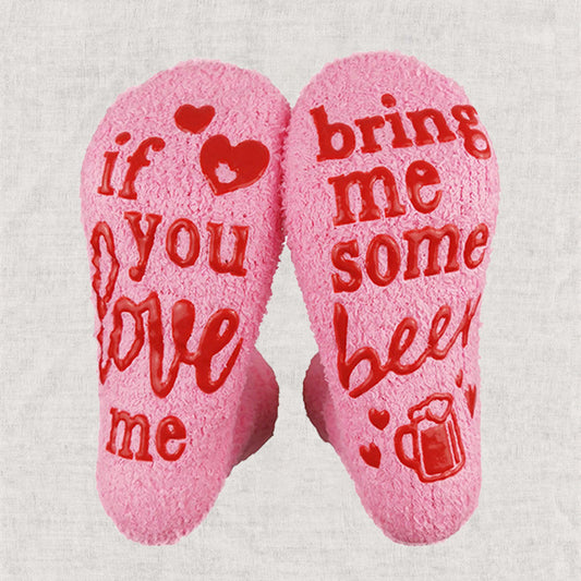 If You Love Me Bing Me Chocolate Coffee Wine Dispensing Cake Socks Terry Sock