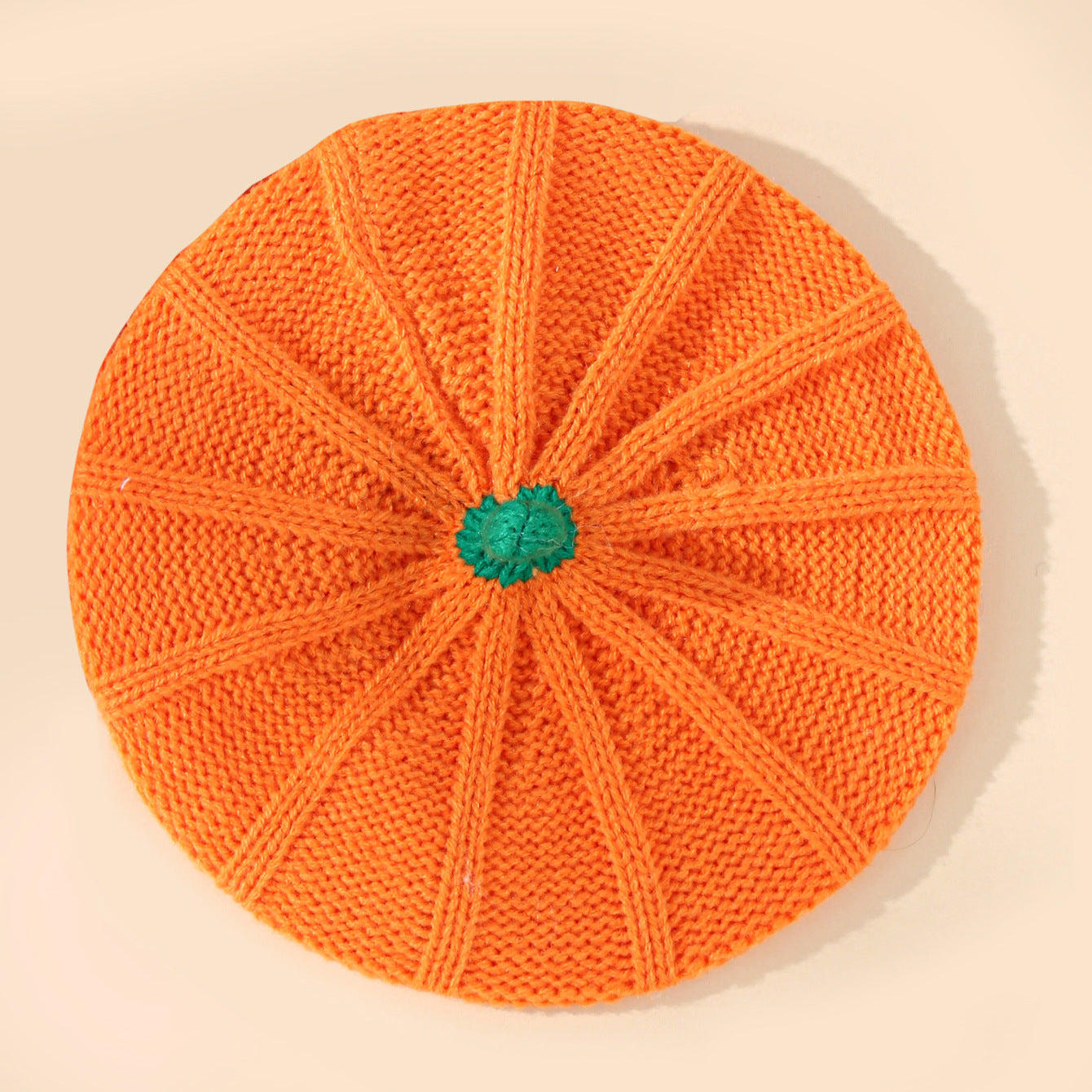 Halloween Pumpkin Parent Child Knitted Hat Warm And Cute Orange Beret